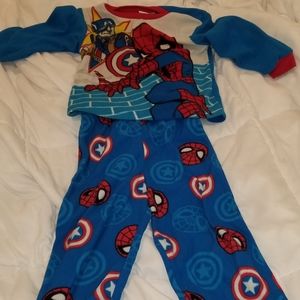 3t marvel fleece boys pajamas